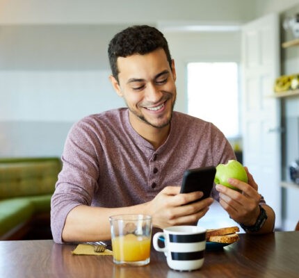 Man looking at phone